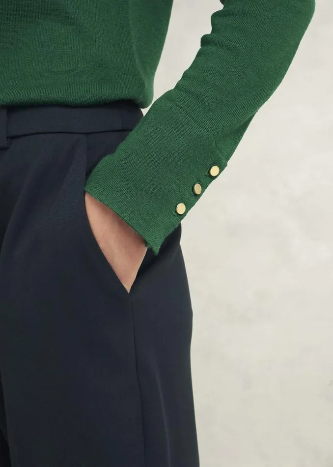 Women HOBBS Jumpers and Cardigans Perla Merino Wool Jumper Agate Green