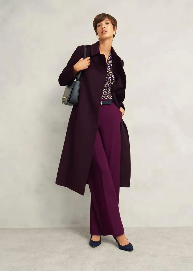 Women HOBBS Tops Aimee Printed Top Purple Multi