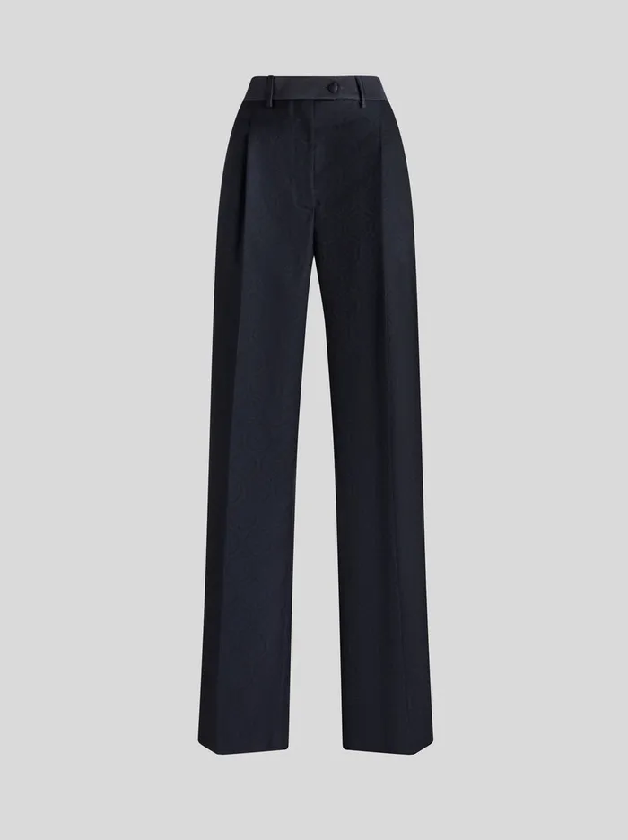 Women Jacquard Fabric Trousers Etro Trousers