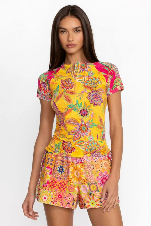 Women KALEIDA AND SUNSHINE BOARD SHORTS Sunshine And Kaleida Johnny Was Swim and Resort
