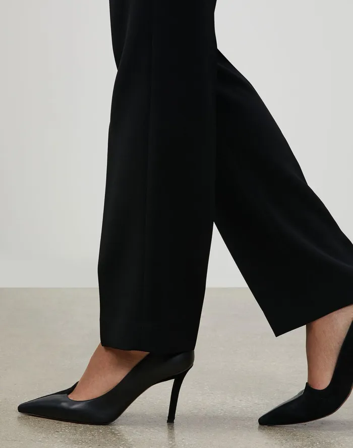 Women Lafayette 148 New York Pants and Shorts Petite Finesse Crepe Barrow Pant Black