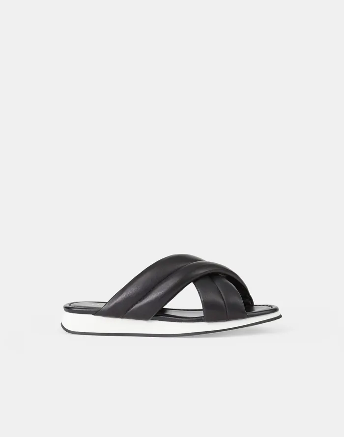 Women Lafayette 148 New York Sandals Perle Sandal In Nappa Leather Black