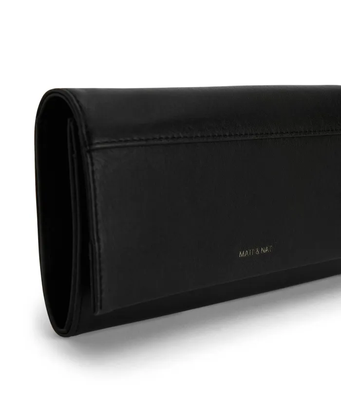 Women Lette Vegan Wallet Crossbody Bag 8211 Vintage Black Matt and Nat Wallets