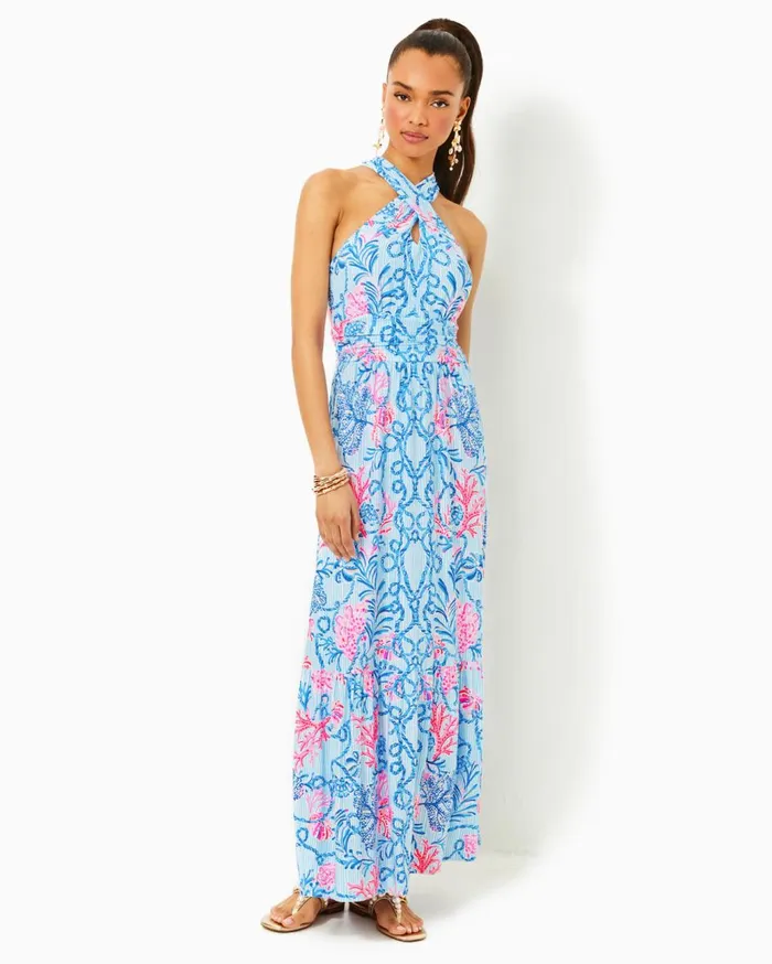 Women Lilly Pulitzer Dresses Amerie Linen Midi Dress Multi Bahamas Beachcomber Women Lilly Pulitzer Dresses Amerie Linen Midi Dress Multi Bahamas Beachcomber