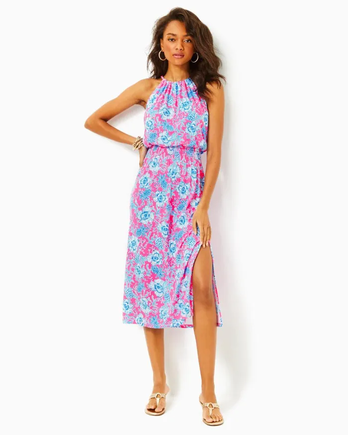 Women Lilly Pulitzer Dresses Ellielynn Long Sleeve Dress Lunar Blue Palm Beach Petals Women Lilly Pulitzer Dresses Ellielynn Long Sleeve Dress Lunar Blue Palm Beach Petals