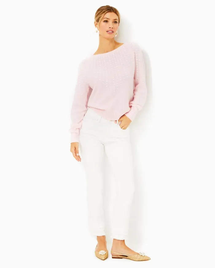 Women Lilly Pulitzer Tops Lovelia Sweater Misty Pink Women Lilly Pulitzer Tops Lovelia Sweater Misty Pink