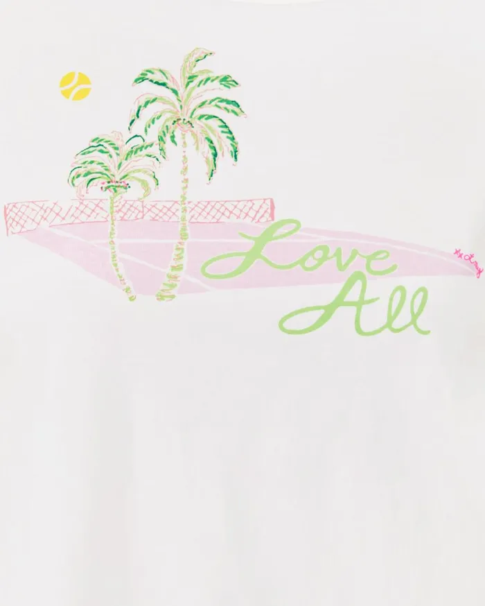 Women Lilly Pulitzer Tops Luxletic Rally Cotton Tee Resort White Love All Graphic Women Lilly Pulitzer Tops Luxletic Rally Cotton Tee Resort White Love All Graphic