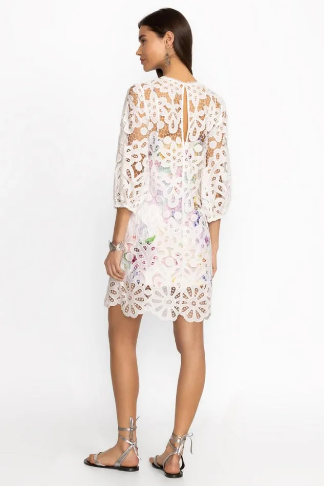 Women LISETTA LACE MINI DRESS White Johnny Was Dresses Women LISETTA LACE MINI DRESS White Johnny Was Dresses