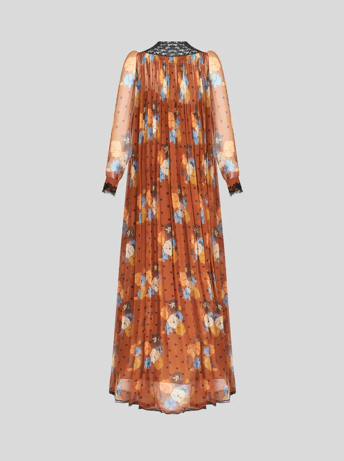 Women Long Dress With Inlaid Lace Etro Dresses