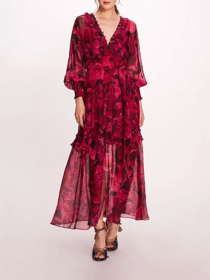 Women Marchesa Dresses Leilani Dress Fuchsia