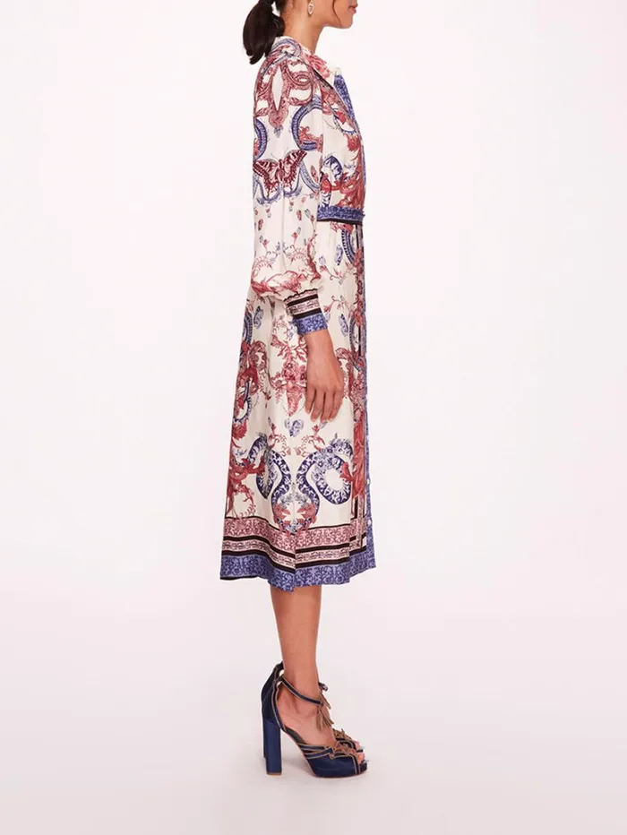 Women Marchesa Dresses Zea Shirtdress Rose Multi Women Marchesa Dresses Zea Shirtdress Rose Multi