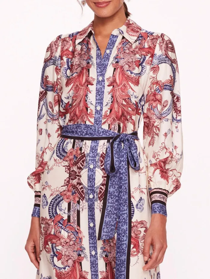 Women Marchesa Dresses Zea Shirtdress Rose Multi Women Marchesa Dresses Zea Shirtdress Rose Multi