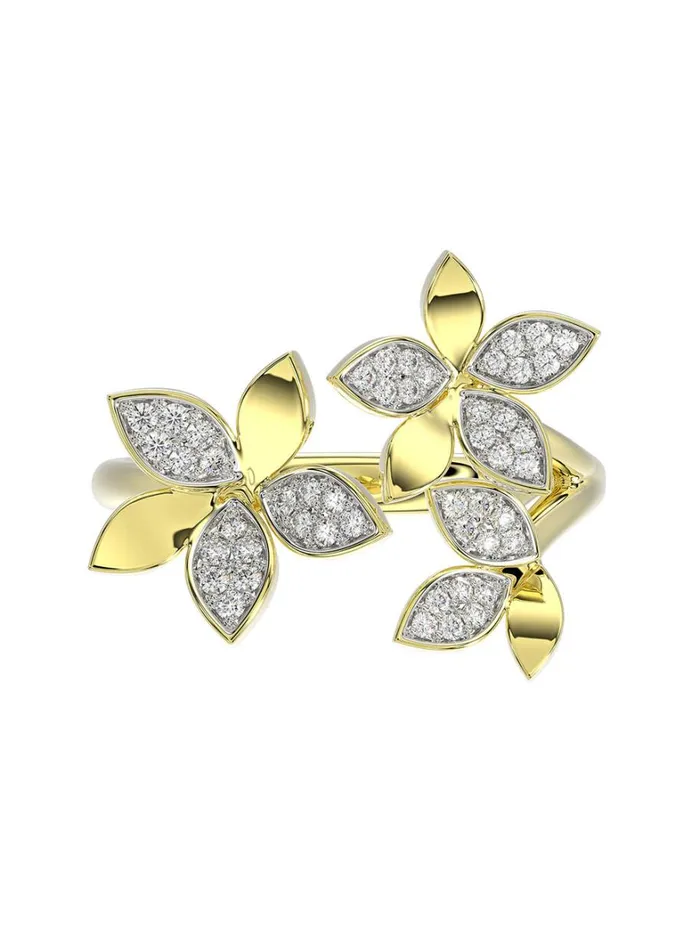Women Marchesa Jewelry Wild Flower Yellow Gold Ring Yellow Gold Women Marchesa Jewelry Wild Flower Yellow Gold Ring Yellow Gold