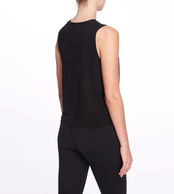 Women Marchesa Marchesa Active Black Workout Tank Top With Bow Detail Black Women Marchesa Marchesa Active Black Workout Tank Top With Bow Detail Black