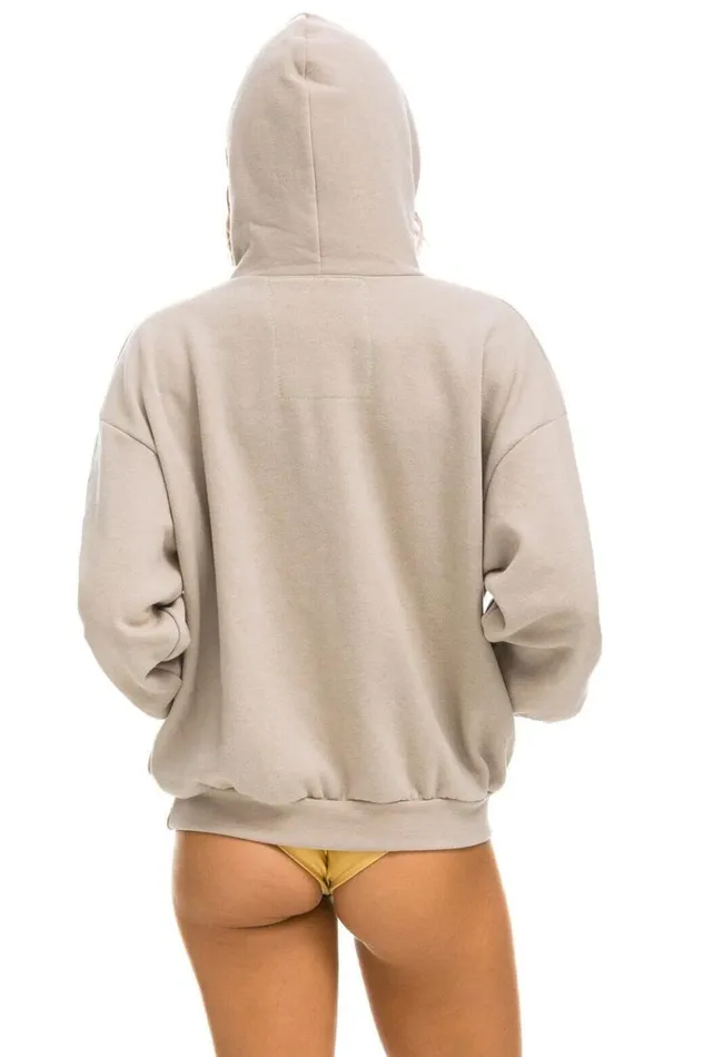 WomenMen Hoodies Aviator Nation Miami Relaxed Pullover Hoodie 8211 Sand