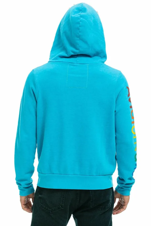 WomenMen Hoodies Aviator Nation New York City Hoodie 8211 Neon Blue
