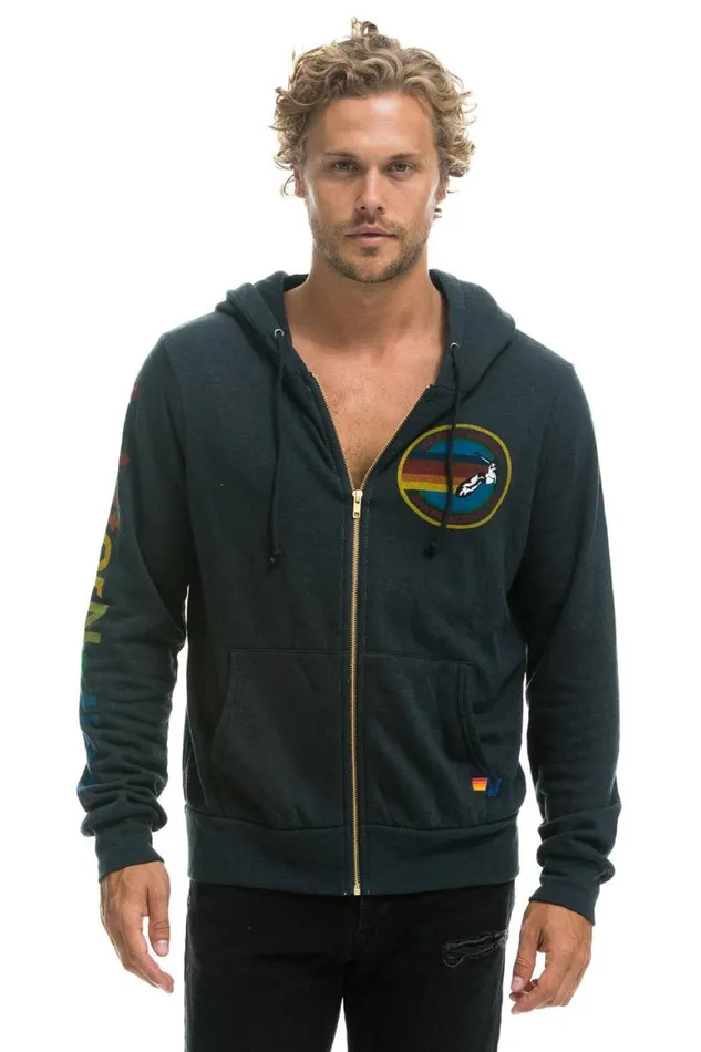 WomenMen Hoodies Aviator Nation San Francisco Hoodie 8211 Charcoal