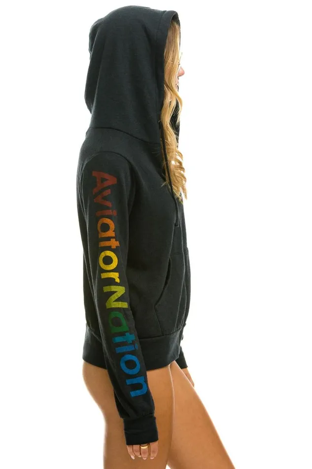 WomenMen Hoodies Aviator Nation San Francisco Hoodie 8211 Charcoal