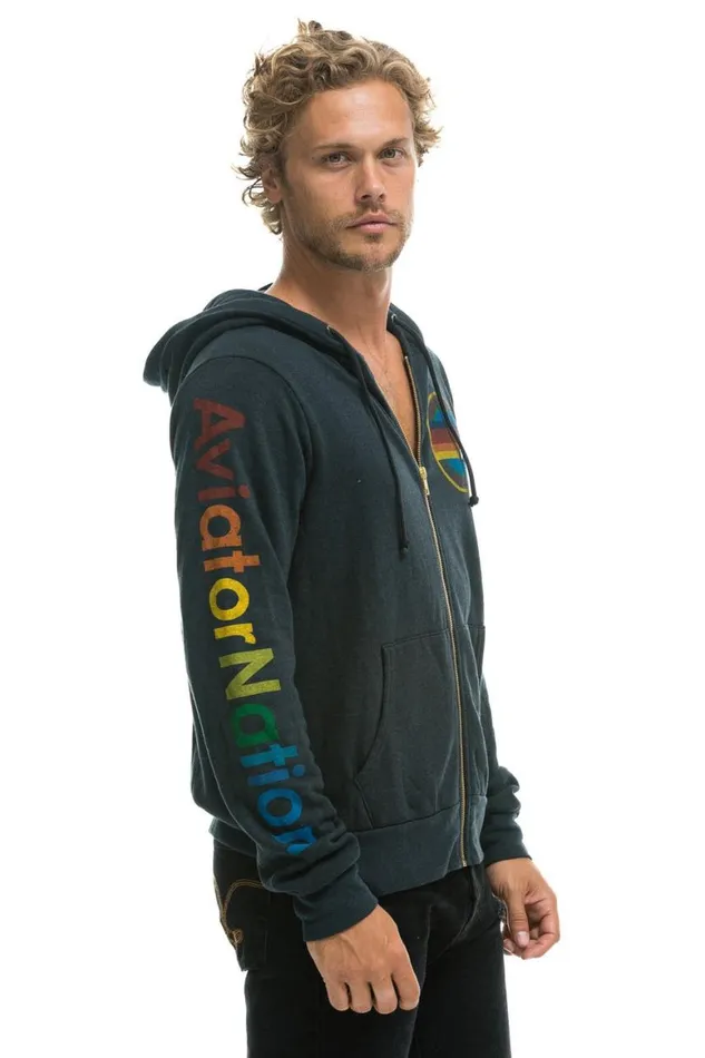 WomenMen Hoodies Aviator Nation San Francisco Hoodie 8211 Charcoal