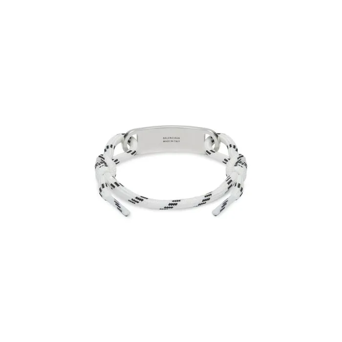 WomenMen Jewellery Balenciaga Plate Bracelet In White