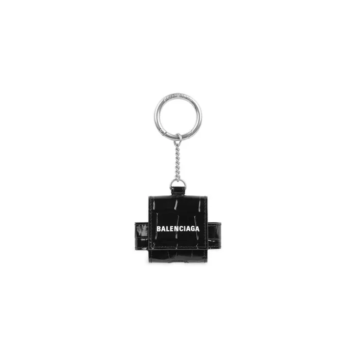 WomenMen Phone Accessories and Keyrings Balenciaga Cash Earpods Holder In Blackwhite