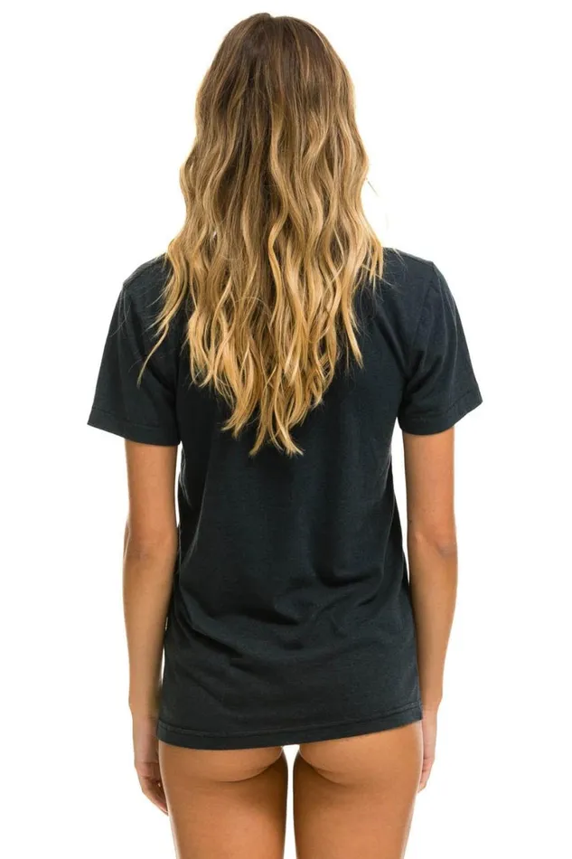WomenMen Tees Aviator Nation Ride Logo Tee 8211 Charcoal