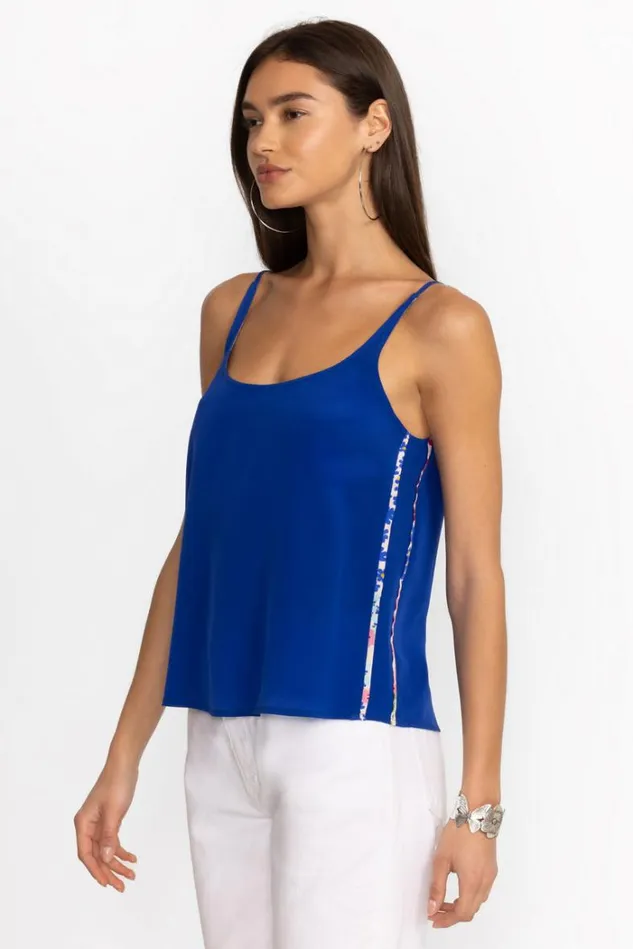 Women MYKIE SILK CAMI Admiral Blue Johnny Was Tops Women MYKIE SILK CAMI Admiral Blue Johnny Was Tops