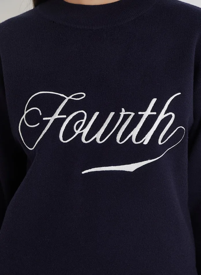 Women Navy Knitted Fourth Jumper Avery 4th and Reckless Knitwear