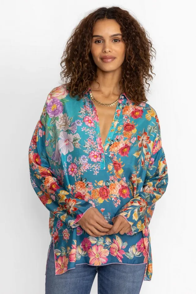 Women NEUTRA MARA BLOUSE Multi Johnny Was Tops