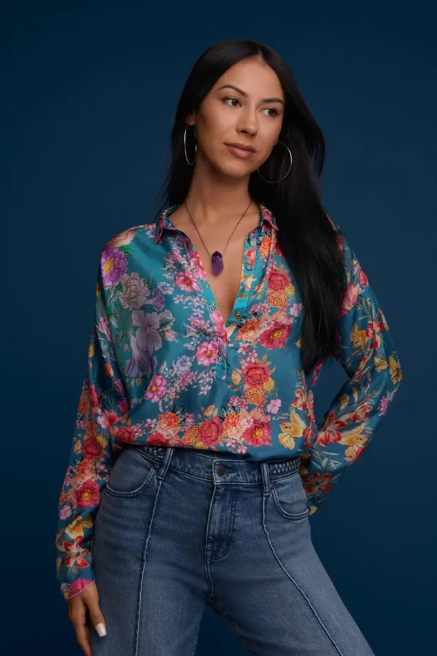Women NEUTRA MARA BLOUSE Multi Johnny Was Tops Women NEUTRA MARA BLOUSE Multi Johnny Was Tops