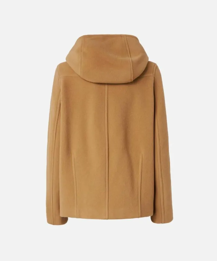 Women Outerwear Pinko Short Duffle Coat With Toggles Mocha Camel Women Outerwear Pinko Short Duffle Coat With Toggles Mocha Camel