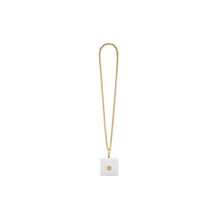Women Phone Accessories and Keyrings Balenciaga Hourglass Earpods Holder In Off White