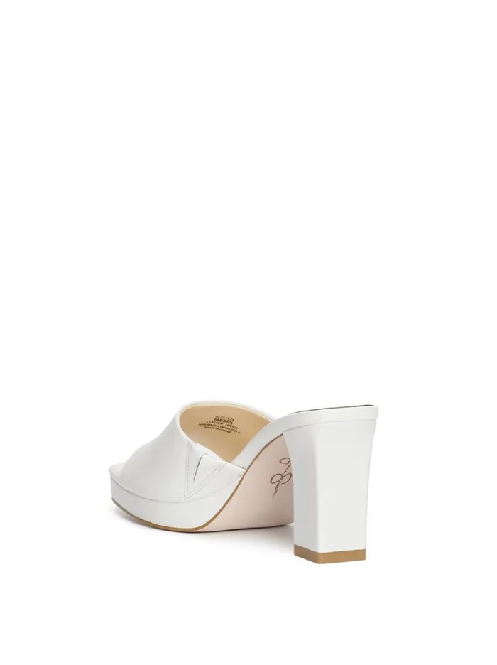 Women Platforms Jessica Simpson Elyzza High Heel Slide In White