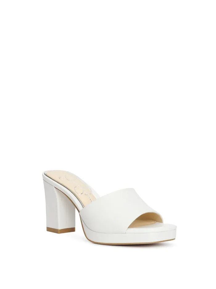 Women Platforms Jessica Simpson Elyzza High Heel Slide In White