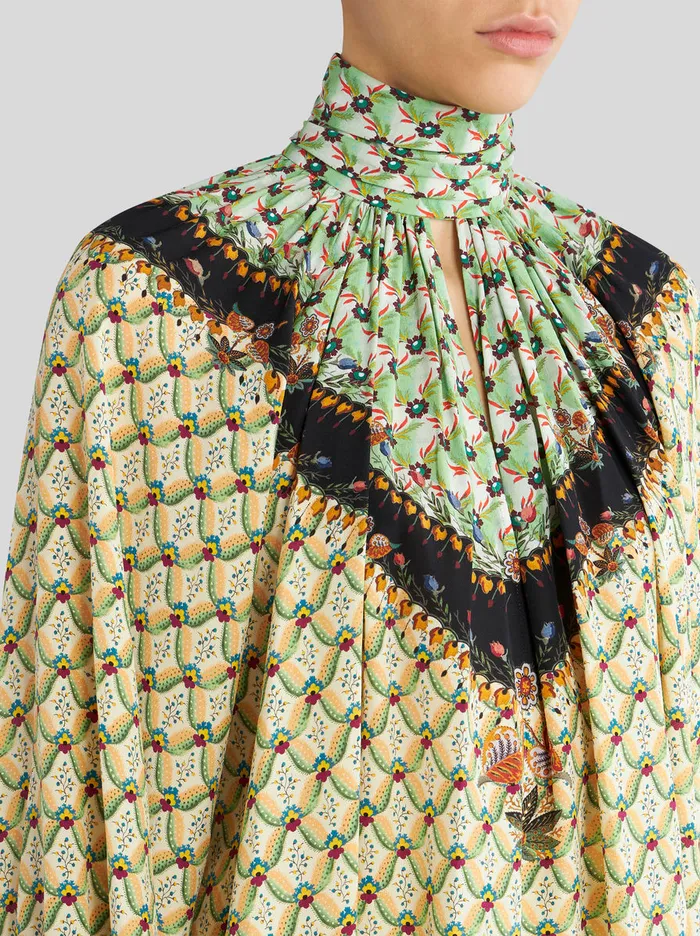 Women Printed Crpe De Chine Blouse Etro Shirts And Blouses
