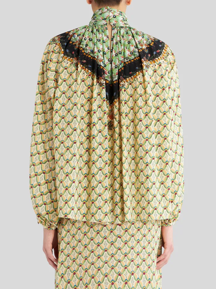 Women Printed Crpe De Chine Blouse Etro Shirts And Blouses