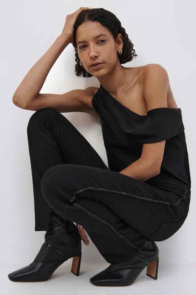 Women Rae Skinny Denim Diamante Jonathan Simkhai Pants and Bottoms