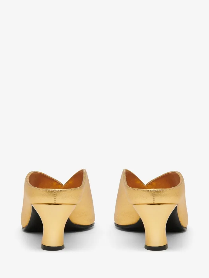 Women Sandals And Slides Alexander McQueen Armadillo Mule Gold