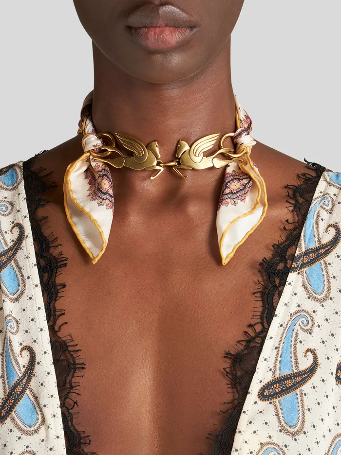Women Scarf Pin With Pegaso Etro Fashion Jewellery