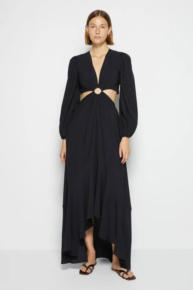 Women Signature Jaelynn Coverup Dress Black Jonathan Simkhai Dresses and Jumpsuits
