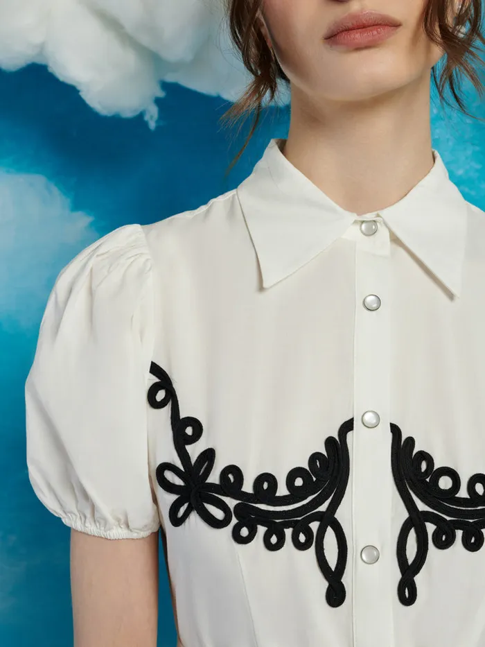 Women Sister Jane Dresses Cody Cording Midi Dress Pearl White