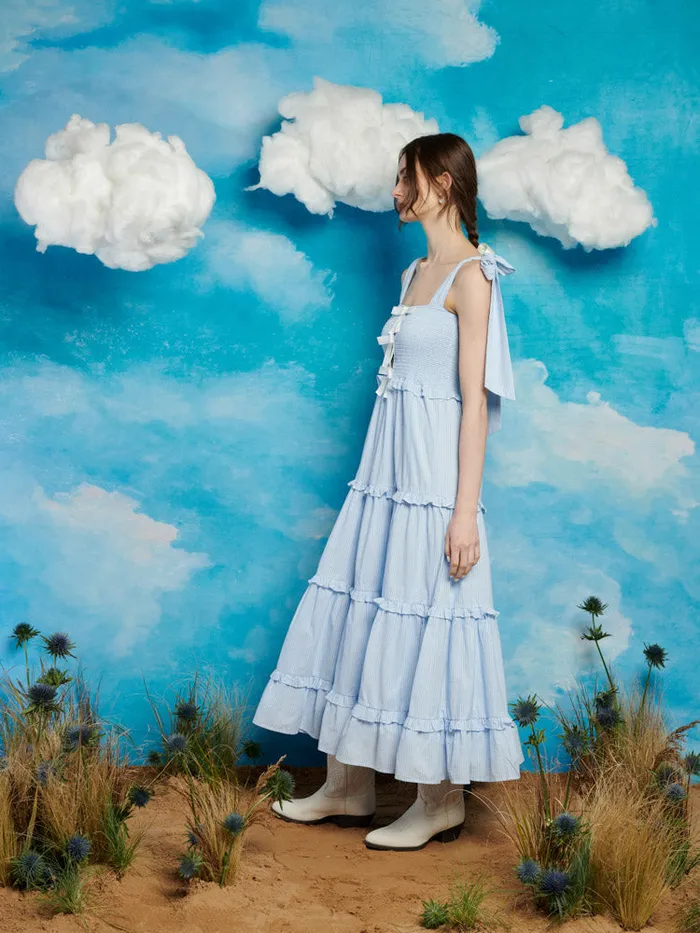 Women Sister Jane Dresses Kansas Stripe Midi Dress Cornflowerblue