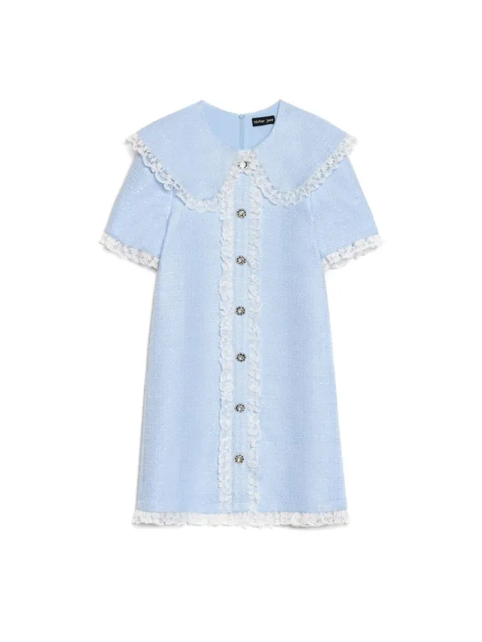 Women Sister Jane Dresses Treasured Tweed Mini Dress Xenon Blue