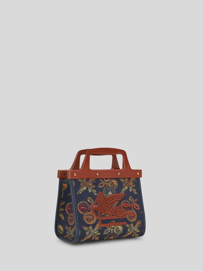 Women Small Jacquard Love Trotter Bag With Apple Pattern Etro Shopping Bags