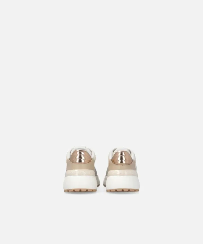 Women Sneakers Pinko Laminated Chunky Sneakers With Logo Sand Women Sneakers Pinko Laminated Chunky Sneakers With Logo Sand
