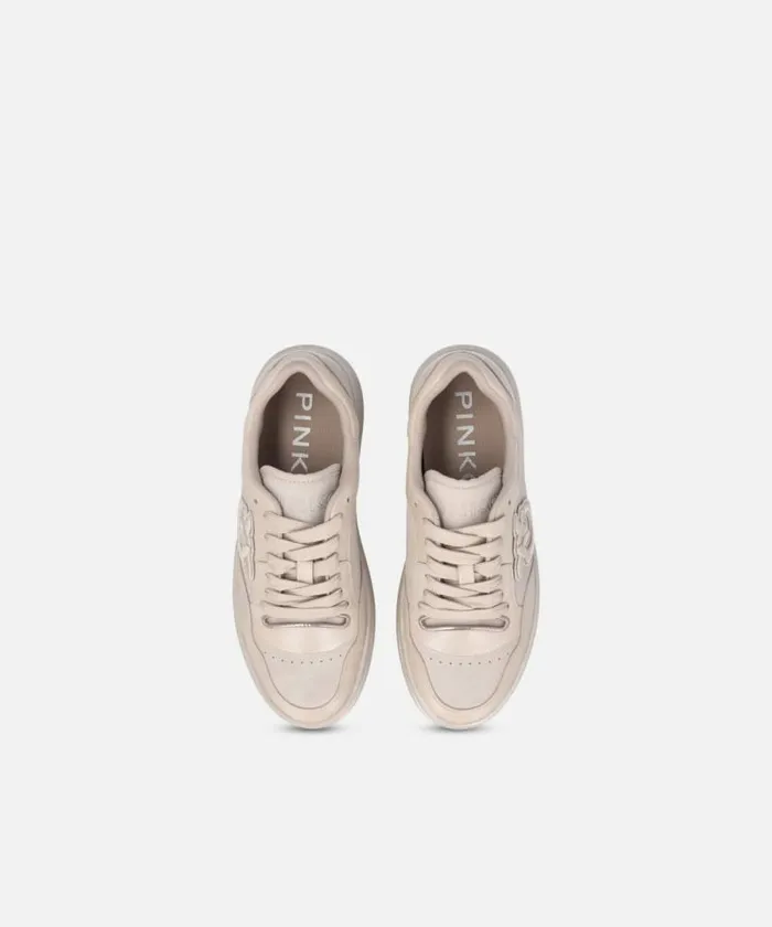 Women Sneakers Pinko Laminated Suede Sneakers Peach Women Sneakers Pinko Laminated Suede Sneakers Peach