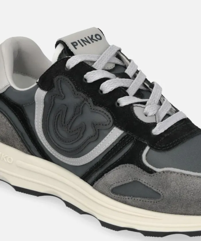 Women Sneakers Pinko Suede Sneakers With Logo Limo Black Women Sneakers Pinko Suede Sneakers With Logo Limo Black