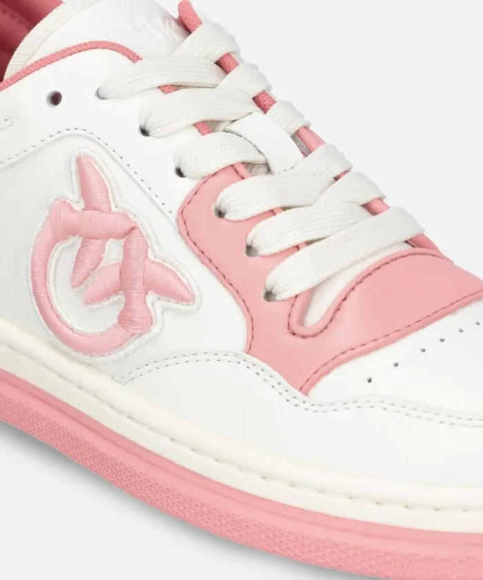Women Sneakers Pinko Twotone Sneakers With Logo Embroidery Milkpink Women Sneakers Pinko Twotone Sneakers With Logo Embroidery Milkpink