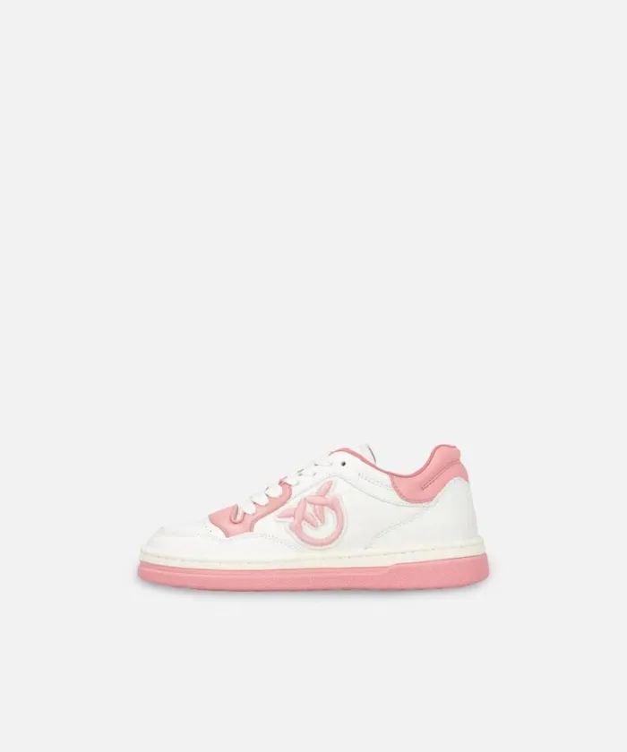 Women Sneakers Pinko Twotone Sneakers With Logo Embroidery Milkpink Women Sneakers Pinko Twotone Sneakers With Logo Embroidery Milkpink