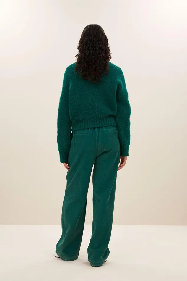 Women Sonny Bulky Pullover Peacock Green Bybar Pullovers